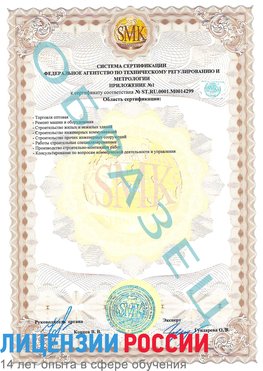 Образец сертификата соответствия (приложение) Чудово Сертификат ISO 14001